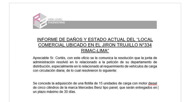 Elaboración de informes sobre problemas de estructuras
